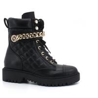 guess botines anfibio combact trapuntato catena black fl8odsele10 para mujer