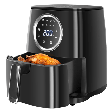 Aigostar Odin - Freidora sin aceite, 4,2L de capacidad, 1400W y pantalla digital LED táctil. Freidora de aire con 8 menús programados y modo manual. Totalmente libre de BPA. Diseño exclusivo.