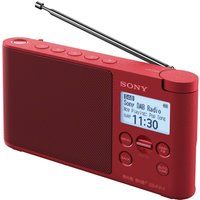 sony xdr-s41dr portable dabr radio - red red