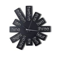 reloj de pared metal numeros en ingles 50x50 - un diseno moderno y unico para tu hogar