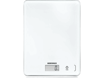 Balanza de cocina - Soehnle Page Compact 300, 5Kg, LCD, Sistema Sensor Touch, Blanco