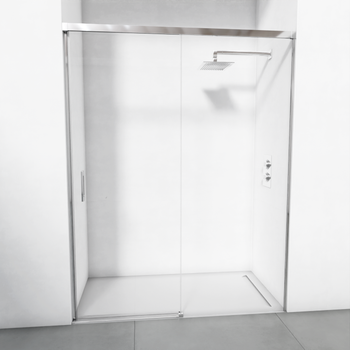 Mampara De Ducha Frontal Cromo 131-135 Cm Bellobath