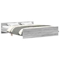 estructura de cama con cabecero piecero gris sonoma 180x200 cm vidaxl