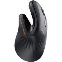 protoarc em11 nl raton ergonomico vertical inalambrico color negro y naranja