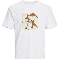 jack  jones camiseta 12261596 jorsequoia tee ss crew neck pls bright white para hombre