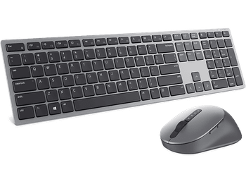 Pack Teclado + Ratón - Dell Premier KM7321W, Inalámbrico, Bluetooth, USB, Teclas dedicadas y programables, Gris negro