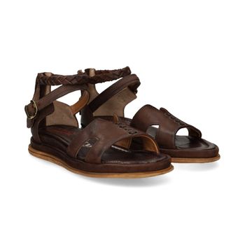A.s.98 Sandalias Planas Mujer - Marrón Talla 39