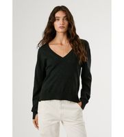 pepe jeans para mujer pl7000091 jersey coraline v negro m casual algodon