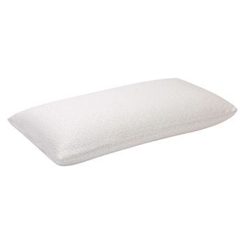 Almohada Viscoelástica De Bambú Firmeza Media Núcleo Perforado En Color Blanco 70x35 Cm