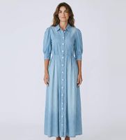 marella para mujer 2613221074200 vestido mlscerchia denim 38 azul casual poliester