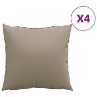 cojines de sofa 4 unidades tela gris taupe 50x50 cm vidaxl
