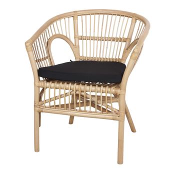 Silla de ratán natural kelek - naturale - 81x61x62