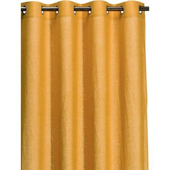Cortina De Lino Zeff - Ocre - 140 X 280 Cm