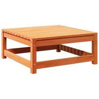 taburete de jardin  otomana de jardin  reposapies de jardin madera maciza pino marron cera 70x70x30 cm