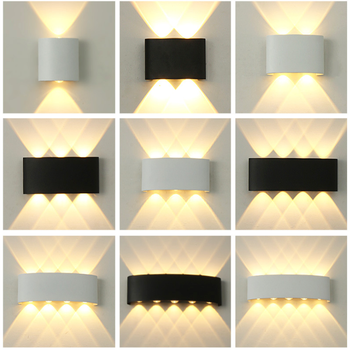 Lámpara de pared LED arriba y abajo impermeable IP65 luz de pared Interior de aluminio para dormitorio sala de estar pasillo iluminación interior exterior