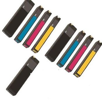 Compatible Multipack HP PageWide Enterprise Color 556dn Printer Ink Cartridges (9 Pack) -J3M69A