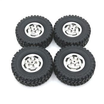 4PCS Llantas de Metal Actualizadas Neumáticos Ruedas MNRC MN82 para TOYOTA Land Cruiser LC79 1/12 WPL 1/16 Modelos de Co