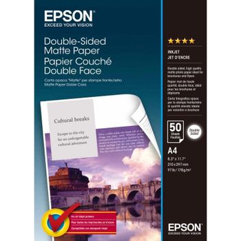 Papel Fotográfico Epson Double-Sided Matte Paper A4 50 hojas Mate