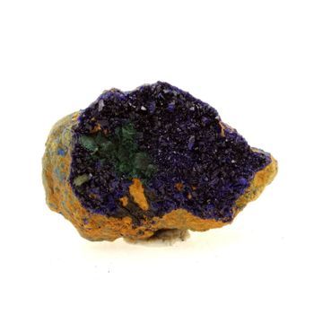 Azurita - Pierre Natural De Francia, Chessy -les -mines - Cristal Multicolor Raro Y Auténtico | 28.62 Ct - Certificado De Autenticidad Incluido | 28 X