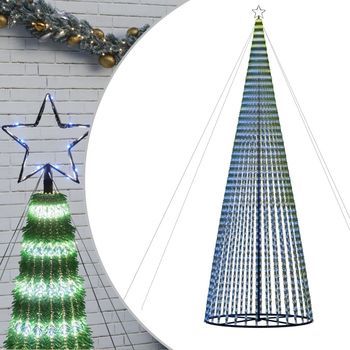 Árbol De Navidad Led 1544 Leds Azul 500 Cm Vidaxl