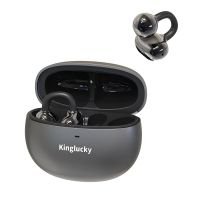 auriculares kinglucky clip-on inalambricos bluetooth con cancelacion de ruido microfono e impermeables ipx5 color negro