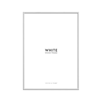 Marco de madera blanca con acrílico - 50 x 70 cm