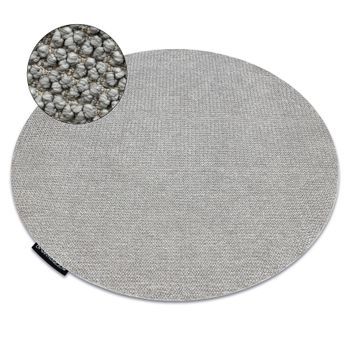 Alfombra Casablanca Loop Círculo Gris Claro, Lazo, Suave Circulo 100 Cm