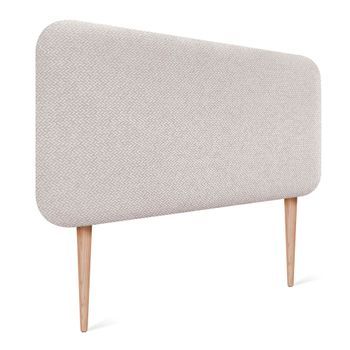 Dhome Cabecero Tapizado Liso Con Patas Redondeado Tejido Luxury Para Pared Acústicos Cabeceros Absorbentes Cabezal Cama Dormitorio (espigas Beige, 105cm)
