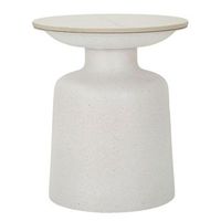mesa de centro de metal blanca cm o 40x47