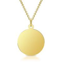cadena de plata con colgante dorado grabable
