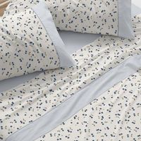 juego de sabanas 50 algodon diseno cerecitas azul 135 x 190200 cm - azul - burrito blanco
