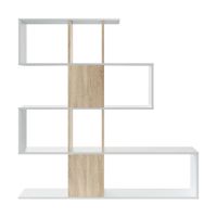 estanteria con 4 niveles y 11 compartimentos a145 cm - efecto madera