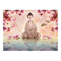 papel pintado 3d - buddha y magnolia 400x309 cm