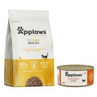pack nutricion mixta pienso  latas applaws - 2 kg adult con pollo  6 x 156 g pechuga de pollo y calabaza