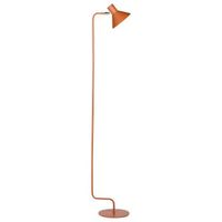 lampara de pie de metal naranja 154 cm pantalla conica interruptor rimava