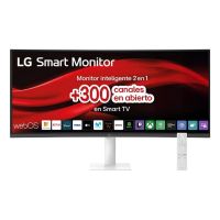 monitor lg 34u601sa-w 34 ultrawide wqhd 100hz lcd curvo hdr10 altavoces blanco smart