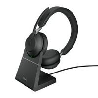 jabra evolve2 65 auriculares inalambrico diadema oficinacentro de llamadas usb tipo a bluetooth base de carga negro