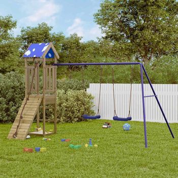 Parque Infantil | Área De Juegos De Exterior Madera De Pino Impregnada Cfw782874