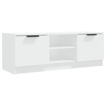 Mueble Tv | Mueble De Salón | Armario Tv Madera Contrachapada Blanco 102x35x36,5 Cm