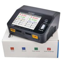 cargadordescargador inteligente de baterias lipo de doble canal toolkitrc m6dac ac 200w dc 350wx2 15a para lihv 1-6s pd 65w
