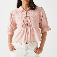 seventy  mochi heidi quilted cotton blouse - m