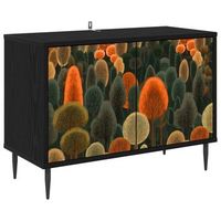 mueble de tv zaandam 69 x 33 x 505 cm roble negro vidaxl