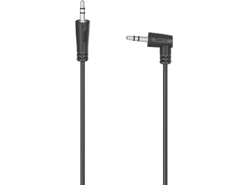 Cable audio - Hama 00200723, De Jack 3.5 mm a 3,5-mm de 90°, 1.5 m, Negro
