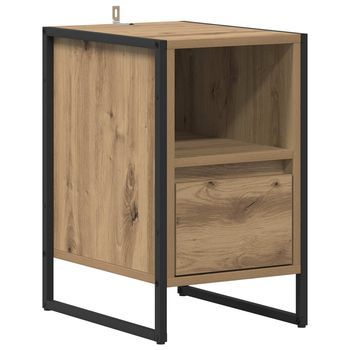 Mesa De Noche Roble Artisan 39,5 X 30 X 50 Cm Vidaxl