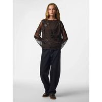 pieces blusa 17170254 vita-black para mujer