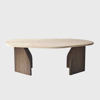 mesa baja de madera rock - 100 x 60 x 35 cm - travertino