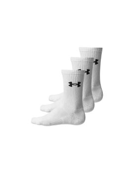 Calcetines de Fitness Under Armour Performance Cotton 3P Crw Hombre Blanco