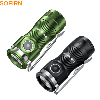 Linterna Táctica Recargable Sofirn Mini SC13 SST40 LED 1300lm 6000K con Llavero, Luz LED de Emergencia con Imán