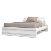 cama para dormitorio habitacion de matrimonio aro estilo contemporaneo en color blanco 150x190 cm