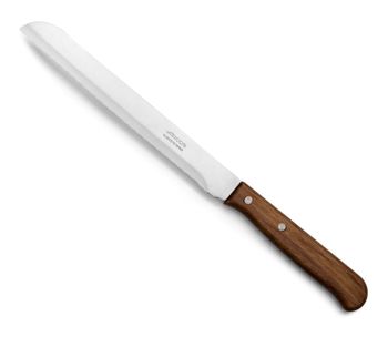 Cuchillo panero hoja serrada de 170 mm mango madera